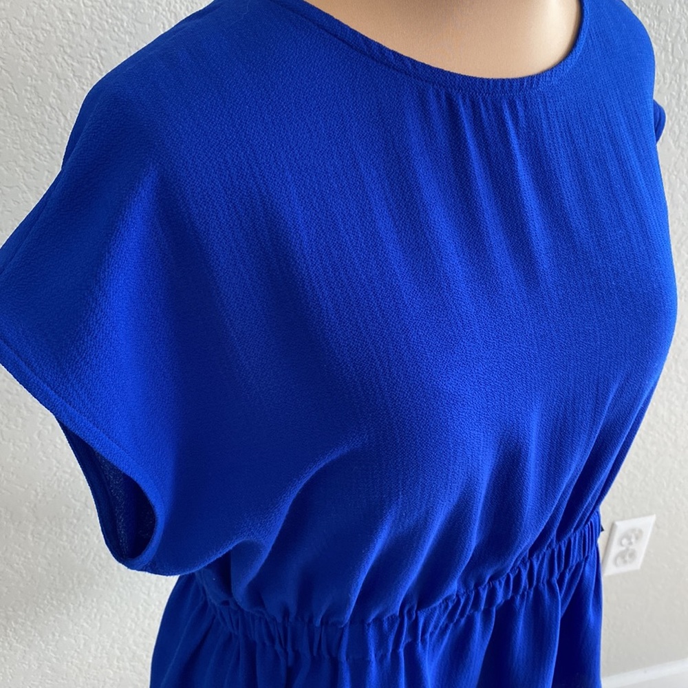 Nordstrom Pleione brand women’s top. Size large. Blue with black tie - Picture 2 of 5